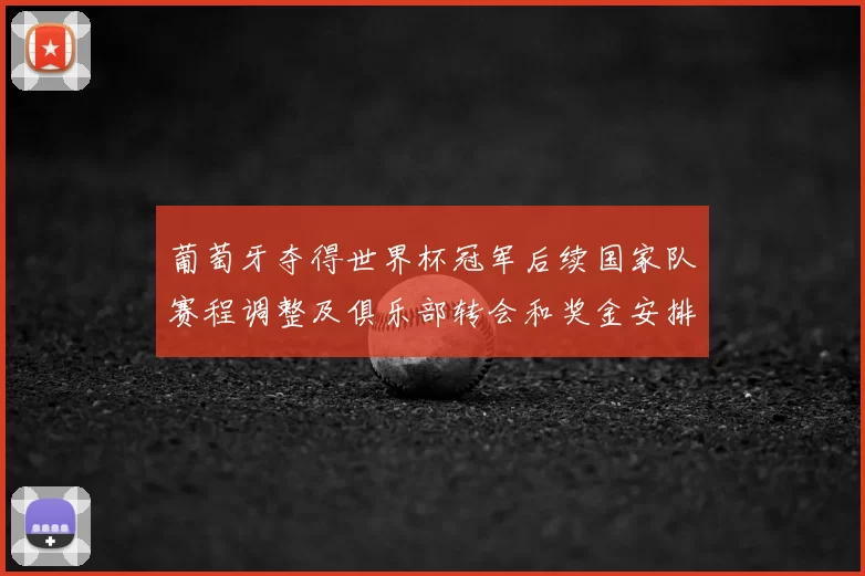 葡萄牙夺得世界杯冠军后续国家队赛程调整及俱乐部转会和奖金安排